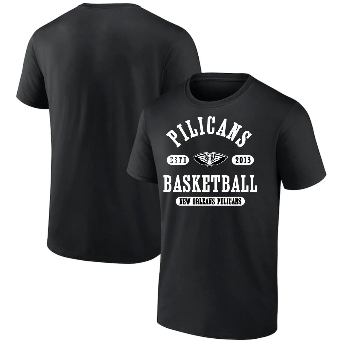 Men 2025 NBA New Orleans Pelicans Black T shirts style 041->nba t-shirts->Sports Accessory